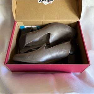 Dansko Preston nubuck work heels, size 38, stone